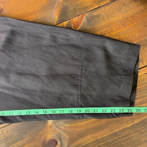 Eileen Fisher Tie Waist Ankle Pants Black Tencel Linen Straight Leg Women's XL - Picture 8 of 8